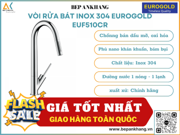 Vòi rửa bát inox 304 Eurogold  EUF510CR